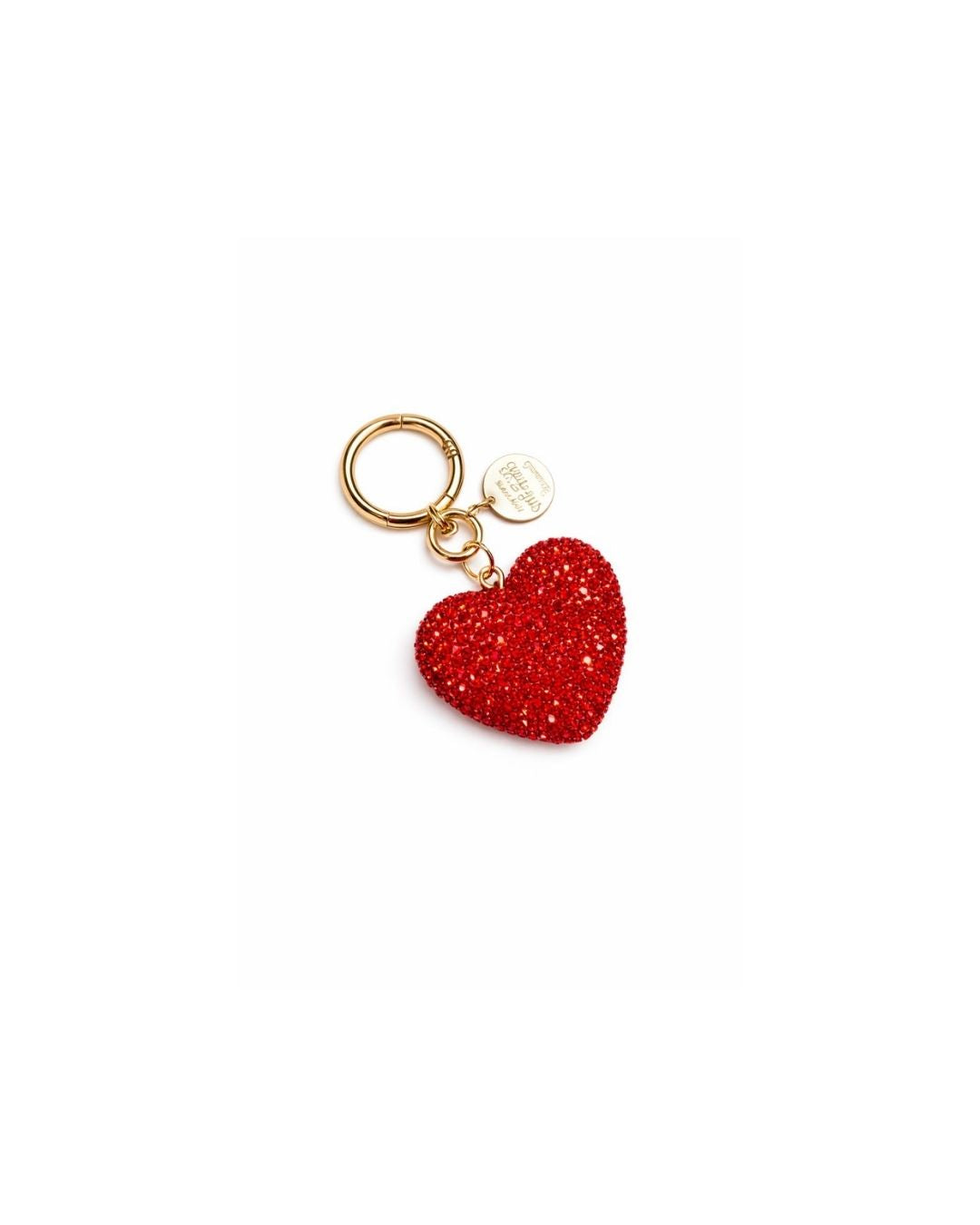 Red Rhinestone Heart Bookmark Companion